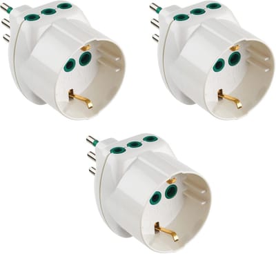 3-delige adapterset met Schuko-stekkers en stopcontact 16A - Vertical System
