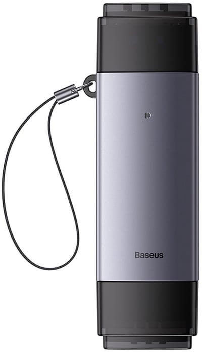 Baseus WKQX-06 Lite Serie (Micro) SD Kaartlezer - Gebruik USB of Type C connector - geschikt voor SD en TF kaarten - maximaal 104MB/s - universeel compatible met Windows, Mac en Linux