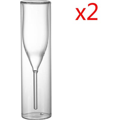 Nordische Licht Luxe Bruiloft Champagneglazen Restaurant Rum Dubbelwandig Tulpenglas Sherry Bruisende Tumbler Rode Wijn Glasbeker 150ml white