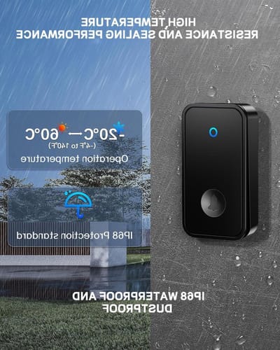 Draadloze Deurbel - Zelfaangedreven Kit - Huis Beveiliging - Geen Batterijen Nodig - 4 Ontvangers - Zwart