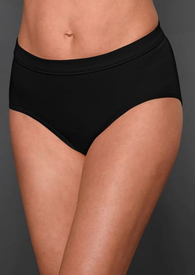 Tailleslip van fijne ribstof - zwart - Gr. 38 van Goldner Fashion