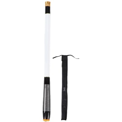 Vliegvishengel Carbon Mini UltraKort UltraLicht Draagbaar Telescopisch 19 Delen Reis Stroompje Hengel 2.4m white