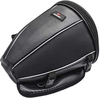 Motorfiets Staarttas - Reistas Bagage - Spullen Opslaan - Waterdicht PU-leer - 15 Liter - Zwart