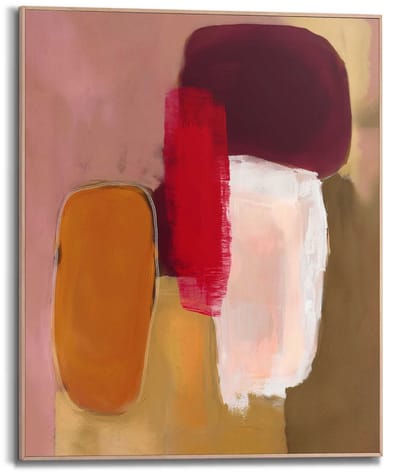 Schilderij Warm Abstract I - 50 x 40 - Hout - REINDERS