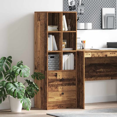 vidaXL - Highboard - met - lade - Oudhout - 45,5 - x - 34 - x - 127 - cm