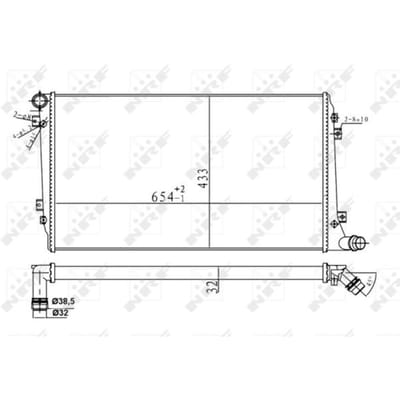 Radiator, motorkoeling Economy Class NRF 53814A