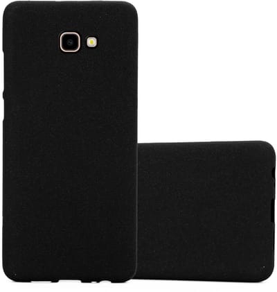 Cadorabo Hoesje geschikt voor Samsung Galaxy J4 PLUS in FROST ZWART - Beschermhoes gemaakt van flexibel TPU silicone Case Cover