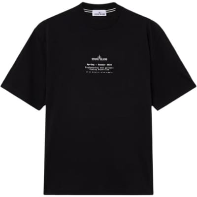 Stone Island SS26 Lente Zomer Collectie Rond Logo Bedrukt Ronde Hals T-shirt Unisex T-shirt L1S152100001S0285-V0029 S gray
