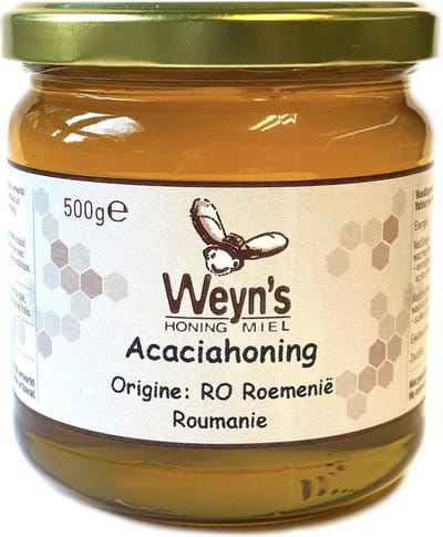 Acaciahoning 500 g Hongarije Weyn's (vloeibaar)