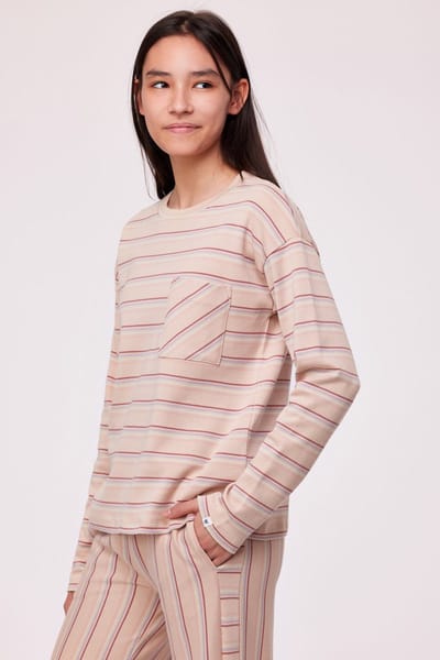 Woody Meisjes-Dames Pyjama multicolor streep - maat 10Y