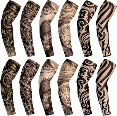 Livano Tattoo Sleeve - Voor Volwassenen - Mouw - Tatoeage - Arm Warmer - Zonbescherming - UV Beschermend - 6 Paar