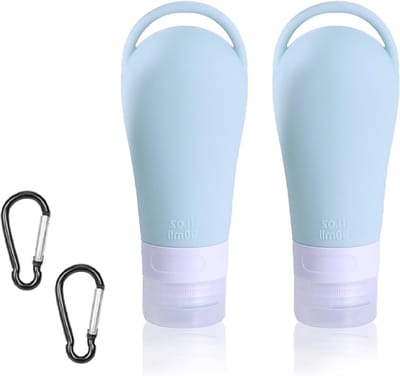 Vulbare silicone reisflessen voor honden - 2-pack 90ml herbruikbare tubes voor training en beloning