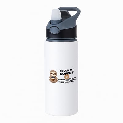 Hacebo® - Koffie waterfles met rietje zwart - Koffie - Koffieliefhebber cadeau - Leuke cadeau - met opdruk - Coffee gift - verslaafd aan koffie - collega cadeau - water fles - 650ML