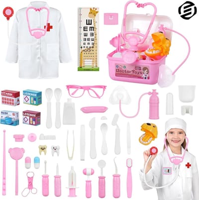 Equivera Dierenarts Speelgoed - Speelgoed - Dierenarst Set - Dierenarts Koffer - Dierenarst Speelset in Koffer