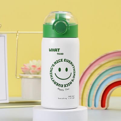 Tasse Thermos Dessin Animé Filles Haut Niveau d'Apparence Acier Inoxydable Étudiant Enfants Tasse à Eau pour l'École Tasse Spéciale Bouteille d'Eau pour Homme 380mL