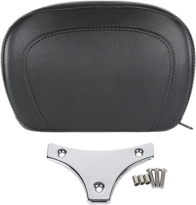 Sissy Bar Rugkussen - Motorfiets Rugsteun - Comfortabel Rijden - Duurzaam Metaal - 33 x 27 x 13 cm - Zwart