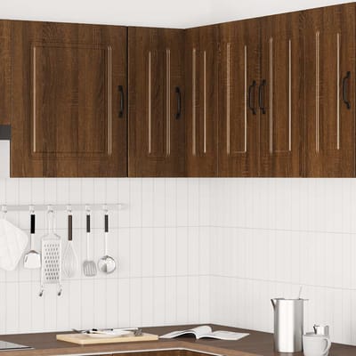 vidaXL - Keukenwandhoekkast - Kalmar - bewerkt - hout - bruin - eikenkleur