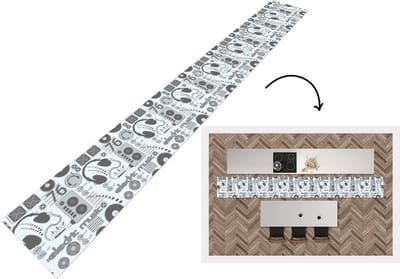 Keukenloper - Keukenmat - DJ - Koptelefoon - Vintage - Tekening - Design - 400x50 cm - Keuken vloerkleed