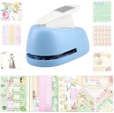Rechthoekige perforator voor handwerk en scrapbooking, 2 x 1,8 cm, ideaal voor kaarten maken en papierknutselen
