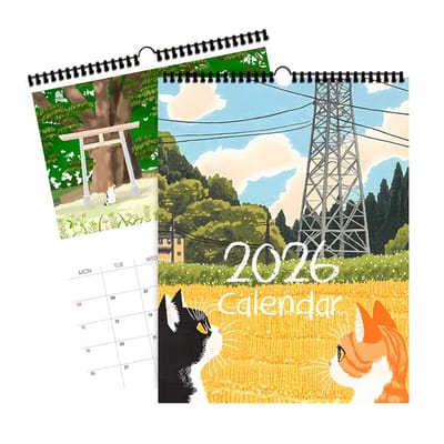 2026 Wandkalender – Illustratieve Helende Katten Kalender met 12 Mooie Maandontwerpen - Maandplanner & Muurkalender, Perfect Cadeau voor Verjaardag en Kerst
