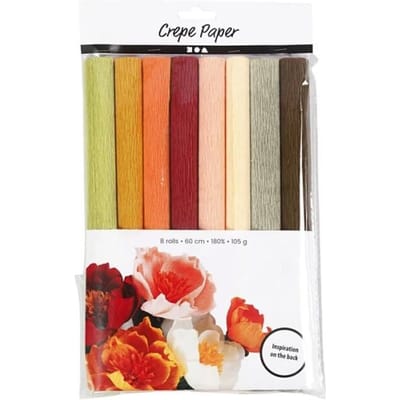 Creativ Company Crêpepapier Warme Tinten 8 stuks 25x60 cm