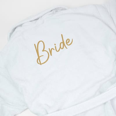 Badjas - HOGE KWALITEIT - BRIDE - badjas vrouw - badjas dames - badstof - 100% katoen - huwelijk - trouw - Bruid - cadeau - kado - maat L/XL