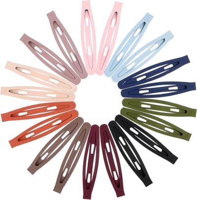 20 Stuks Snap Haarspelden voor Meisjes en Dames - Kleurige Metalen Haarclips van 6 cm voor Haarstyling, Haaraccessoires en Cadeaus voor Kinderen