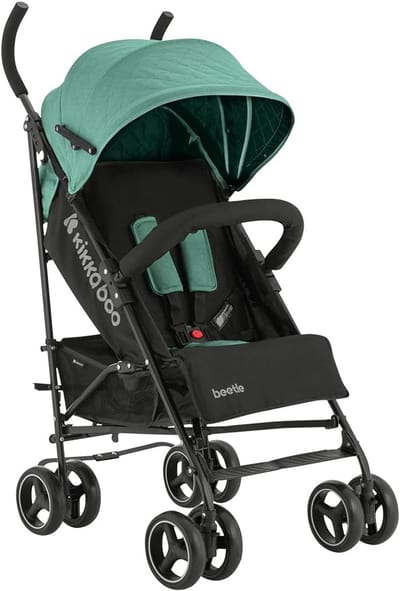Lichte Kinderwagen met Stalen Frame en Mand - Turquoise