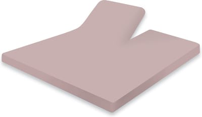 Eleganzzz Splittopper Hoeslaken Jersey Stretch - Light Pink - Hoeslaken 160x200 - 100% katoen - Split Enkel - Single Split Topper - Hoeslakens - Tweepersoons