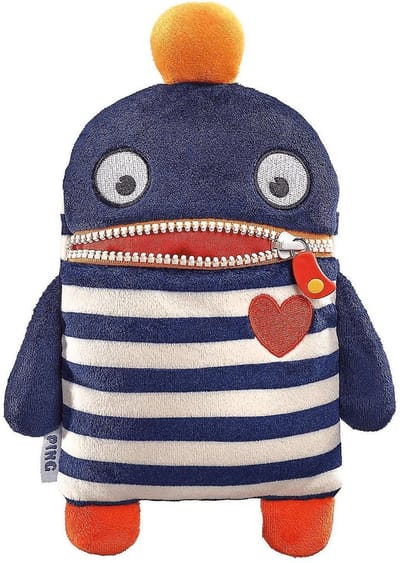 Zorgenvriendje Ping – zachte knuffelpop 25 cm met ritsmond om zorgen weg te “eten” | ideaal troostvriendje voor kinderen