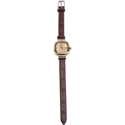 Dames Horloge met Leren Band Elegant Fijn Klassiek Vintage Retro Dames Quartz Horloge Cadeau koffie