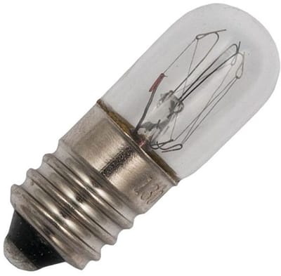 Signaallamp E10 130V 2.6W - 20 mAh - Per stuk - T10 Gloeilamp Ø10mm - 28mm - 2500K - Dimbaar