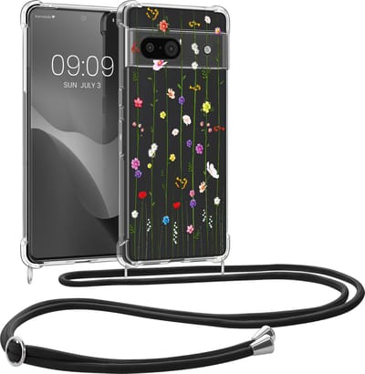 kwmobile telefoonhoesje geschikt voor Google Pixel 8a - Hoesje met telefoonkoord - Back cover voor smartphone - Case in meerkleurig / transparant