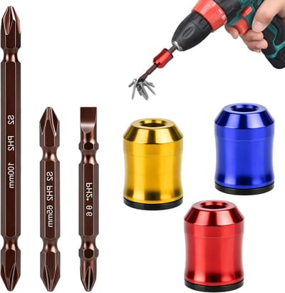 Magnetische schroevendraaier bithouder 1/4 inch voor boorbits - Sterke magnetische kracht voor meubels, doe-het-zelf en voertuigreparatie