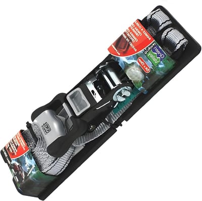 Spanband met ratel - Vastzetband lading - Lading zekeren - Met veiligheidshaken - 5 meter - Zwart