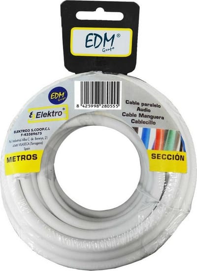 Kabel EDM 2 X 0,5 mm Wit Multicolour 50 m
