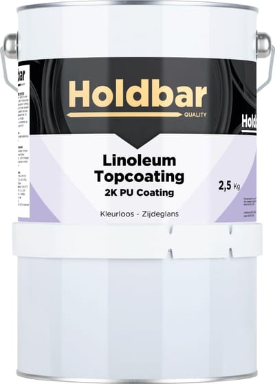 Holdbar Linoleum Topcoating Zijdeglans 2,5 Kg - Vloerverf Glashelder - Transparant - Linoleum Verven - Krasvast - UV-bestendig - Vergeelt niet - 2 Componenten