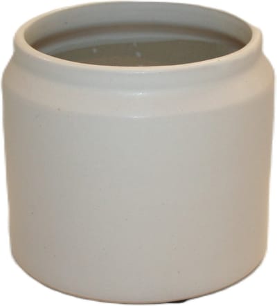 EGD Bloempot Keramiek Crème-Wit D 15.5cm H 13 Opening 12.50 cm