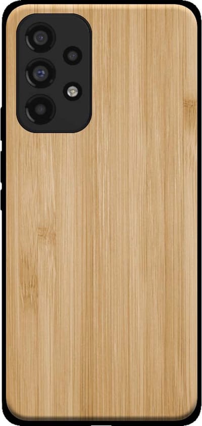 Smartphonica Telefoonhoesje voor Samsung Galaxy A53 5G met houten look - backcover bamboo kunsthout hoesje - Bruin geschikt voor Samsung Galaxy A53 5G