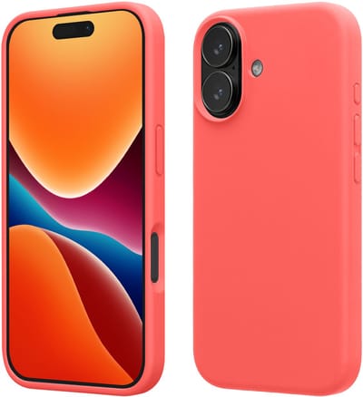 kwmobile telefoonhoesje geschikt voor Apple iPhone 17 - Hoesje met siliconen coating - Smartphone case in neon koraal