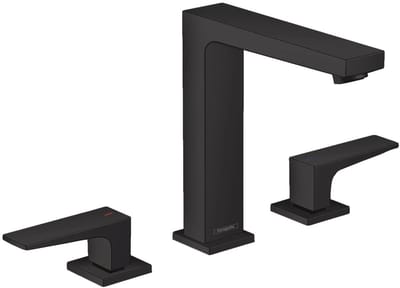 Hansgrohe Metropol Wastafelkraan - 160 met push open waste - met voorsprong vaste uitloop 15.2cm - mat zwart