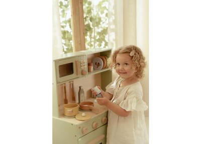 Little Dutch - Speelkeukentje mint met accessoires FSC Baby- en peuterspeelgoed Badspeelgoed Houten speelgoed