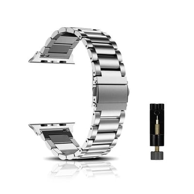 Allecto - Armband Apple Watch - Horlogebandje roestvrij staal
