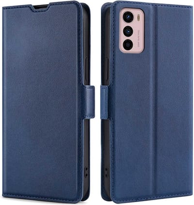 Coverup Hoesje - Geschikt voor Motorola Moto G42 Hoesje - Coverup Folio Book Case - Blauw