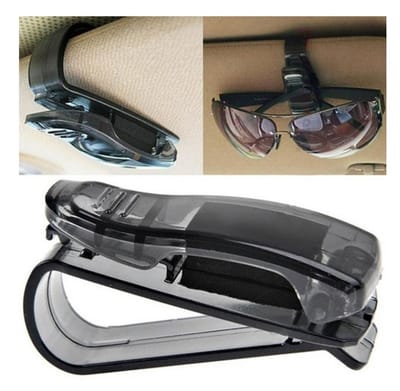 FSW-Products - Auto Zonnebrilhouder - 1 Stuk - Zwart - Zonnebril Clip Houder - Zonneklep - Klem - Opbergclip - 360 Graden Draaibaar - Ook geschikt voor Kaarten