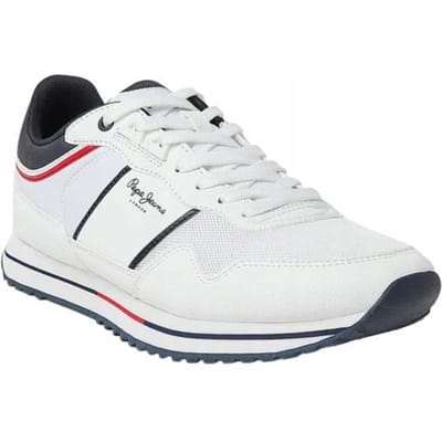 Pepe Jeans Tour Club Heren Schoenen Wit Laag Sportief 42 Awe white