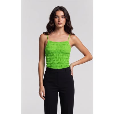 ARKET Hide Crincle Top Green Size: 32 | Tanks &amp; Camis Outlet | Dames | Groen