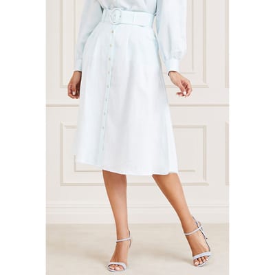 GUESS Marciano By  Paradiso Skirt Peaceful Sky Maat: 36 | Midi Rokken Outlet | Dames | Blauw