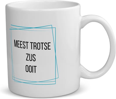 Akyol - meest trotse zus ooit koffiemok - theemok - Zus - trotse zus - verjaardagscadeau - verjaardag - cadeau - cadeautje voor zus - zus artikelen - kado - geschenk - gift - 350 ML inhoud