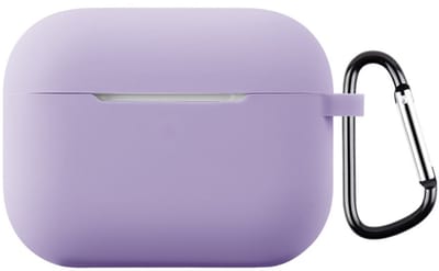 Coverup Hoesje - Geschikt voor AirPods Pro 3 Hoesje - Coverup Siliconen AirPods Case met Sleutelhanger - Lavendel